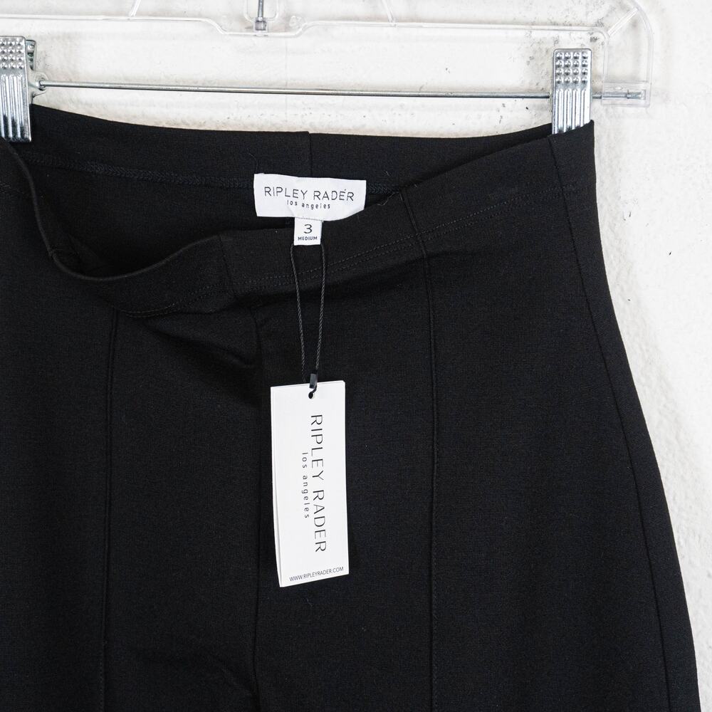 RIPLEY RADER Black Ponte Knit Cropped Straight Leg Pant size 3 (Medium) - Picture 3 of 11